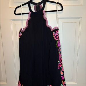 Lilly Pulitzer Black Dress with Pink and Yellow Accents